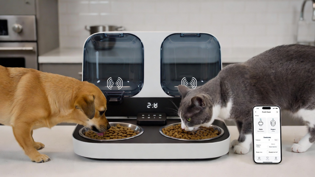 Smart pet technology overview featuring smart pet devices like pet wearables, AI-powered pet camera, smart pet feeder, pet tracking device, pet monitoring system, IoT for pets, smart water fountain for pets, pet camera with treat dispenser, and the best smart pet technology 2026 innovations for modern pet care