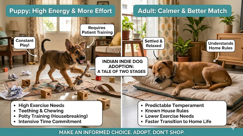 Dog adoption near me campaign showing abandoned dogs ready to be adopted