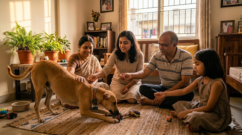 Dog adoption near me campaign showing abandoned dogs ready to be adopted